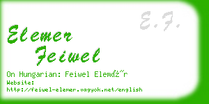 elemer feiwel business card